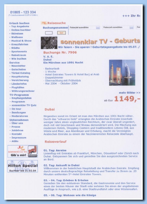 Angebot von sonnenklar TV