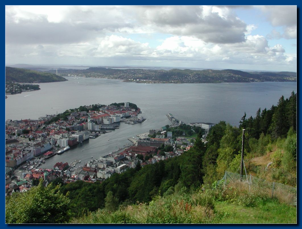Blick vom Floyen auf Bergen