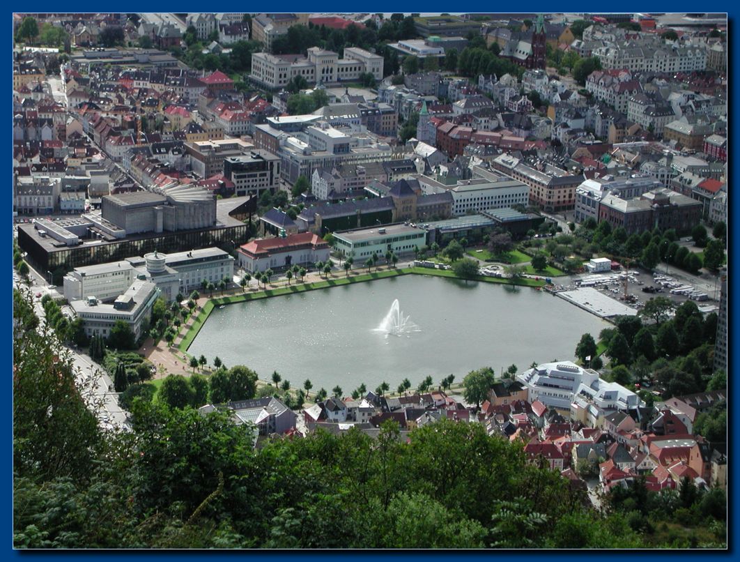 Blick vom Floyen auf Bergen