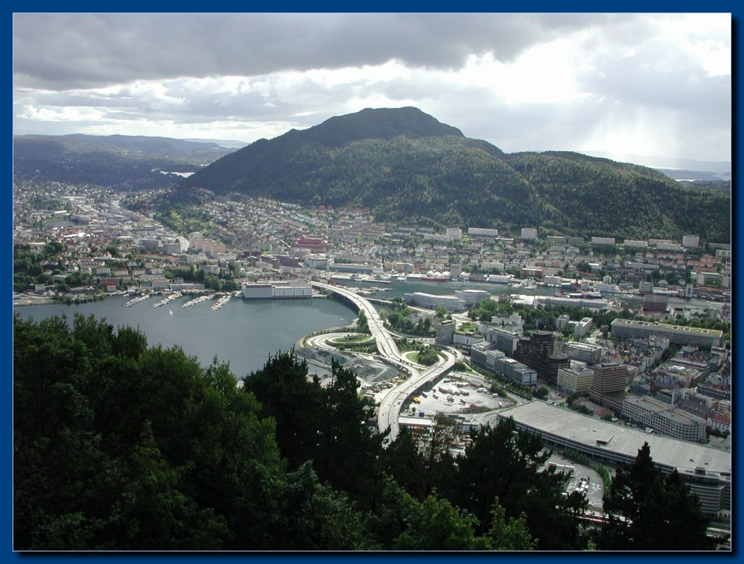 Blick vom Floyen auf Bergen